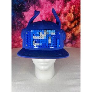 Transformers Optimus Prime Blue Snapback Hat Building Block Plate Autobot Logo